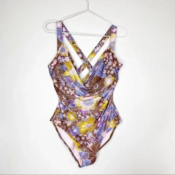 Alana Gunn Willandra Floral One Piece Swimsuit M - Picture 1 of 9